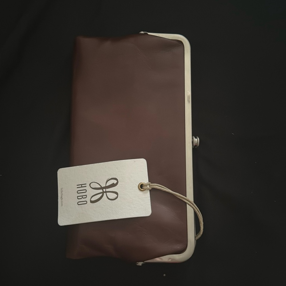 Chocolate hobo wallet 100% genuine leather